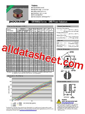 SDE0805A 150M Datasheet PDF Bourns Electronic Solutions