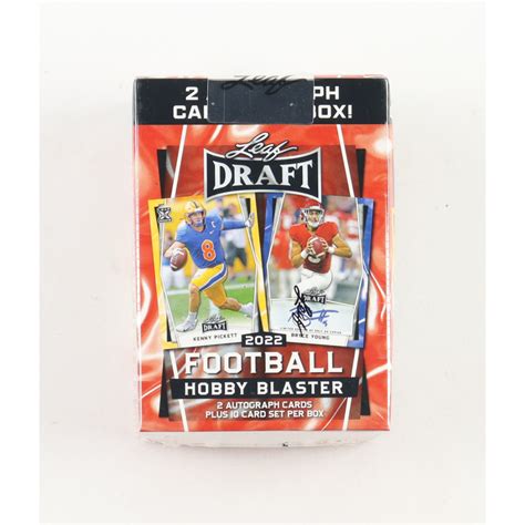 2022 Leaf Draft Football Hobby Blaster Box With 12 Cards Pristine