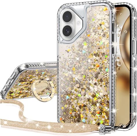 Silverback For Iphone 16 Plus Case Moving Liquid Holographic Sparkle Glitter Case