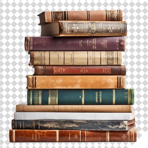 Premium Psd Stack Of Books Isolated On Transparent Background Psd File