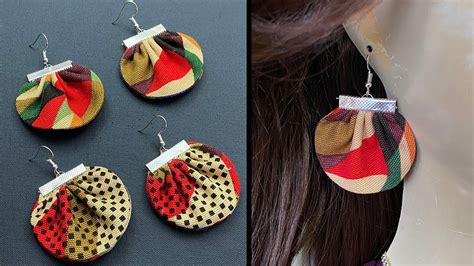 Easy Diy Beautiful African Style Fabric Disc Earrings Charm