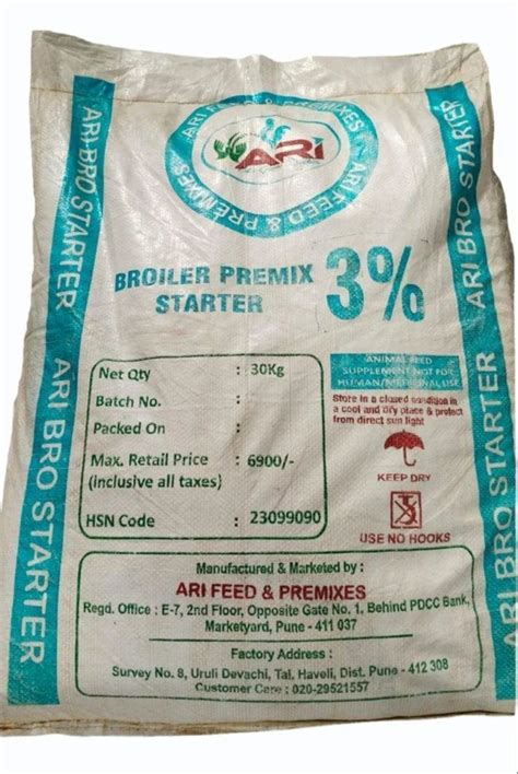 Crumb Kg Broiler Premix Starter Poultry Feed Packaging Type Pp Bag