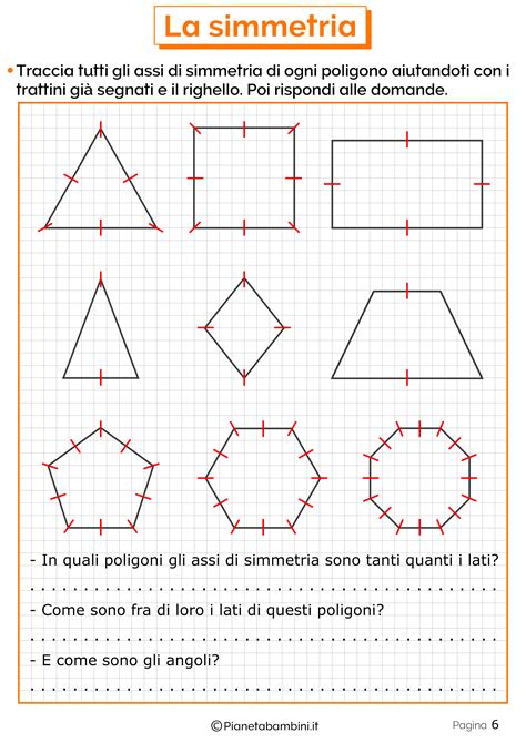 Esercizi Sulla Simmetria Per La Scuola Primaria Lezioni Di Matematica