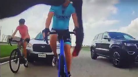 Cyclists Run Over By Hit And Run Driver In Graphic Video