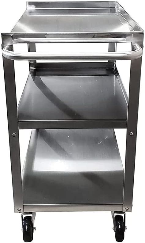 Commercial Stainless Steel 3 Shelf Utility Kitchen Metal Cart 24x15