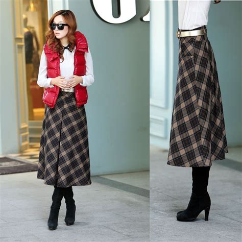 Hot Sell Autumn And Winter Fashion Ankle Length A Line Long Skirts