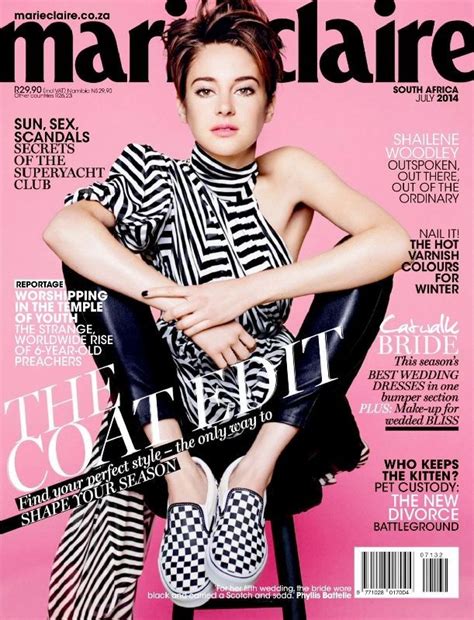 Shailene Woodley Marie Claire Magazine Cover South Africa July