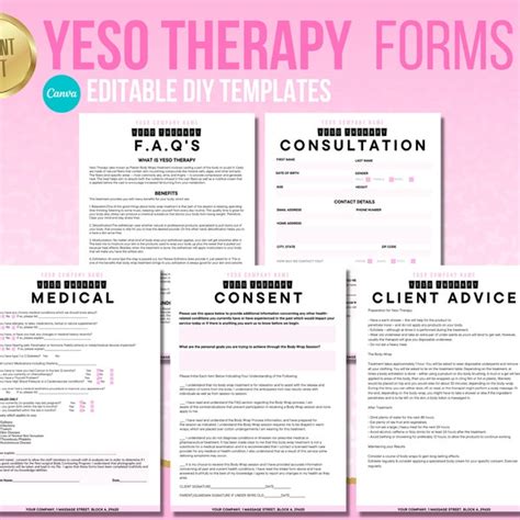 Yeso Therapy Intake Form Etsy