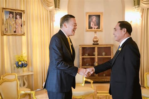 Bangkok Post - New prime minister Srettha meets Gen Prayut