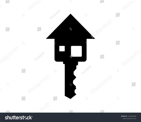 Silhouette Vector Key House Sign Symbol Stock Vector (Royalty Free) 1220462656 | Shutterstock