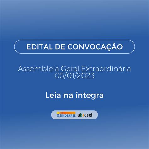 Assembleia Geral Extraordin Ria Sindbares Sindbares