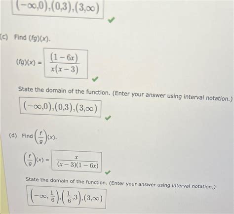 Solved D ﻿find Fgxfgxxx 31 6xstate The Domain