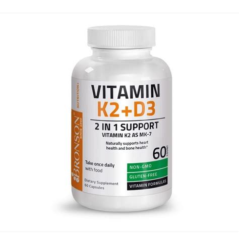 Vitamina K2 90 Mcg Vitamina D3 5000 Iu 60 Capsule Brons Farmacia Tei Online