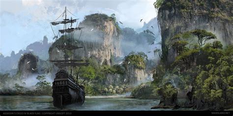 Image Ac4bf Island Approach Concept Art Assassins Creed Wiki