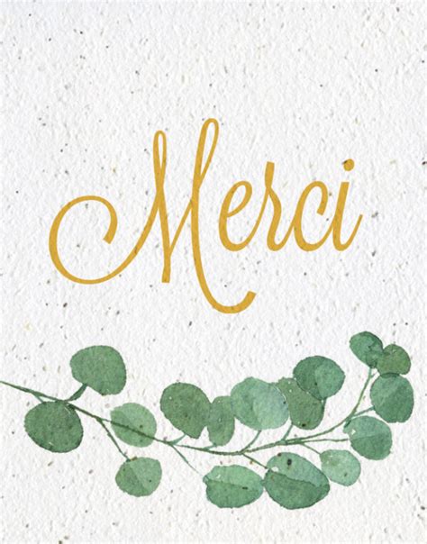 Cartes Merci Planter Personnalisables Papierfleur