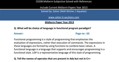 CS508 MidTerm SolvedCurrentSubjectivePapersWithrefernces Pdf Google Drive