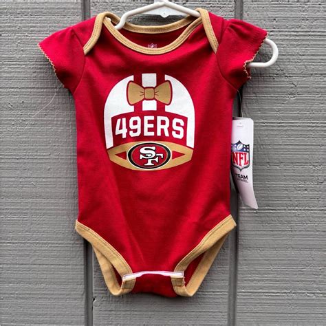 San Francisco 49ers Baby Dazzle Bodysuit Nfl Team Apparel 36 Months