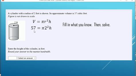 How To Find The Height Of A Cylinder With The Volume And Radius