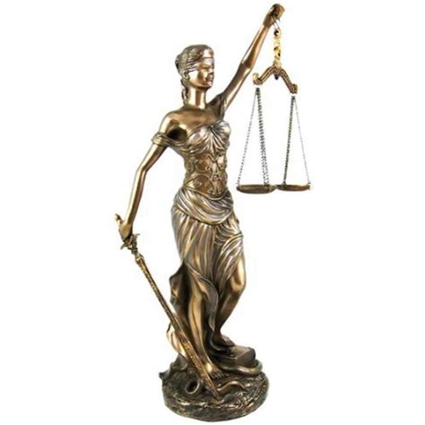 La Justica 12 Inch Lady Justice Statue in Bronze Resin