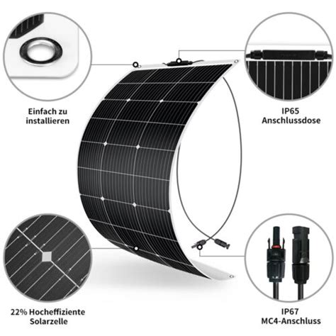 Dokio Solarpanel W W W Flexibel Kit Fur Wohnmobil Batterie