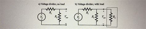 Solved A Voltage Divider No Load B Voltage Divider With Chegg