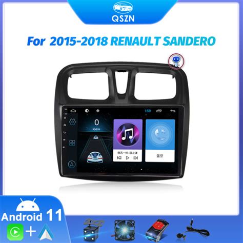 QSZN 9 Inches Car Radio Fascia Frame For RENAULT SANDERO LOGAN 2015