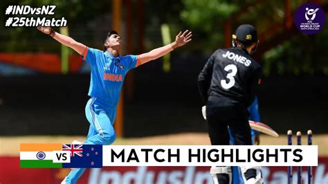 India Vs New Zealand Under World Cup Th Match Highlights