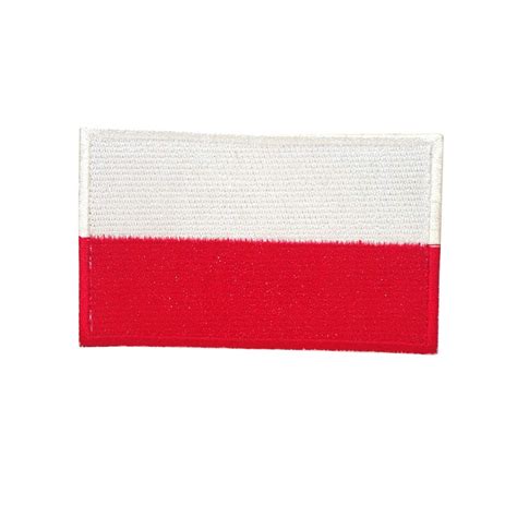 Country flag Poland embroidered patch with velcro airsoft