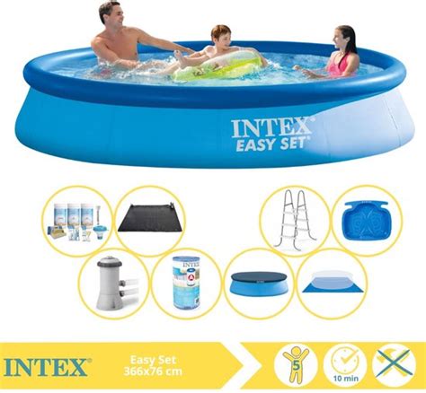 Intex Easy Set Zwembad Opblaaszwembad 366x76 Cm Inclusief