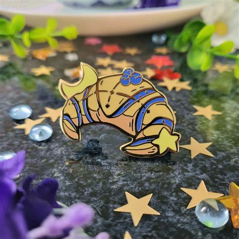 Celestial Pastries Spaceberry Croissant Enamel Pin V0idless