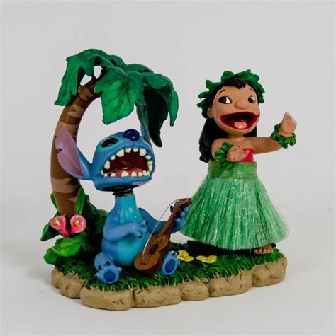 Disney Store Rare Lilo And Stitch Hula Dancing Duo 1845042265