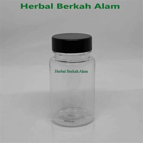 Jual Botol Obat 120 Ml Natural Tutup Hitam Polos Botol Obat Botol