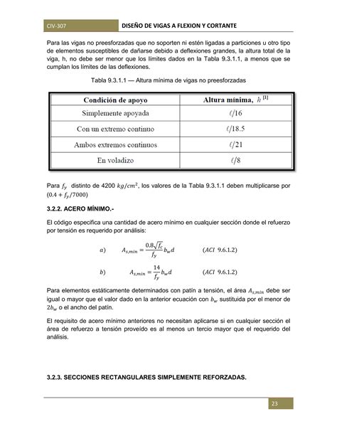 Diseno De Vigas Por Flexion Y Corte Norma Aci Docx