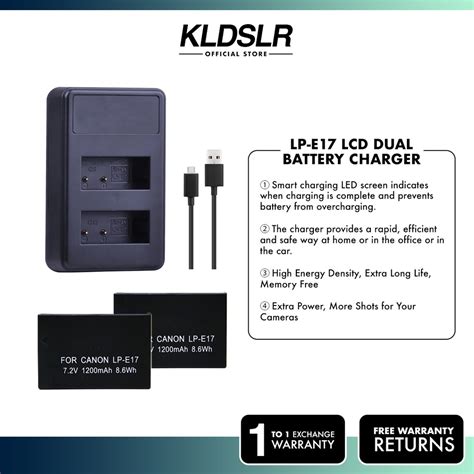 Kingma Lp E17 Lpe17 Battery And Lcd Dual Charger Set For Canon Eos Rp