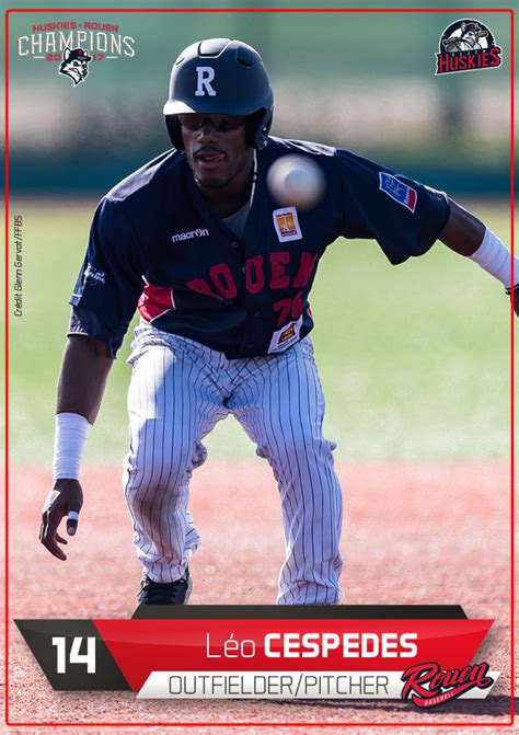 L O Cespedes Les Huskies Rouen Baseball