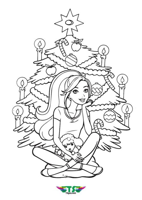 Barbie Christmas Coloring Page Barbie Coloring Pages, Coloring Pages ...