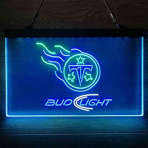 Red Tennessee Titans Bud Light Neon Like Led Sign Neon Bar Pub Led Sign