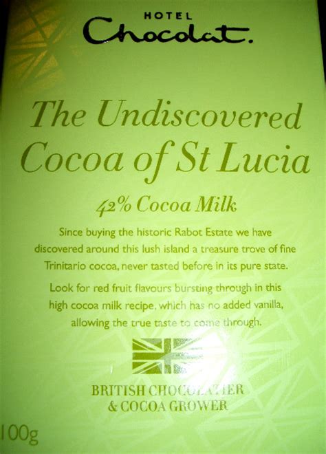 Hotel Chocolat Undiscovered St Lucia 42% Milk Chocolate