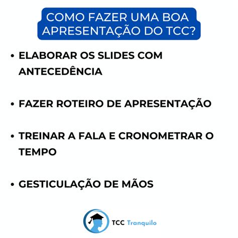 Como Fazer Uma Boa Apresenta O Do Tcc Tcc Tranquilo