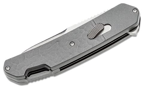 Bona Fide Flipper Knife D Satin Plain Blade Silver Aluminum