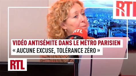 Vidéo antisémite dans le métro parisien Aucune excuse tolérance 0