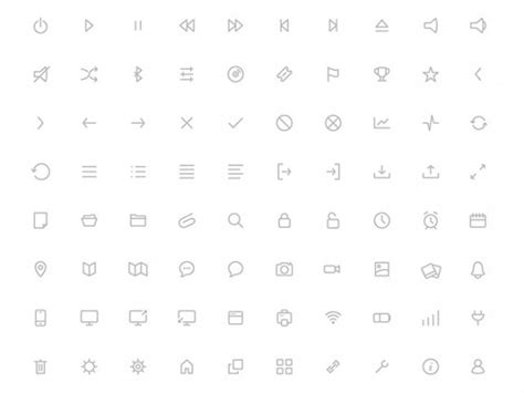 Minimalistic Icons - Freebiesbug