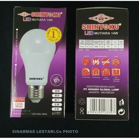 Jual Shinyoku Led Mutiara Watt V Putih Shopee Indonesia