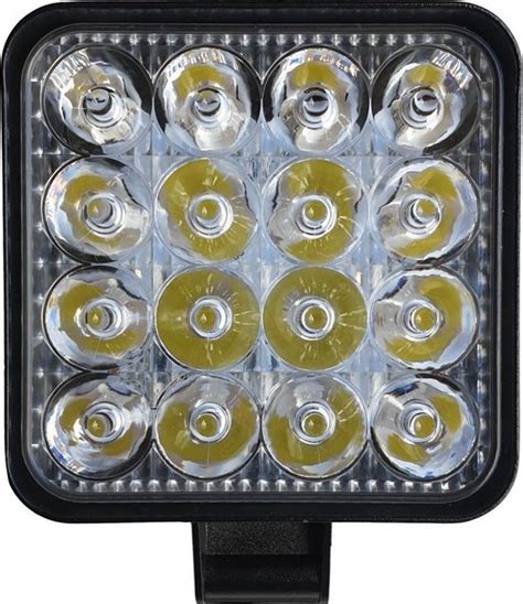 Werklicht Vierkant LED Verstraler 16x3 48W 10 30 Volt 6000K