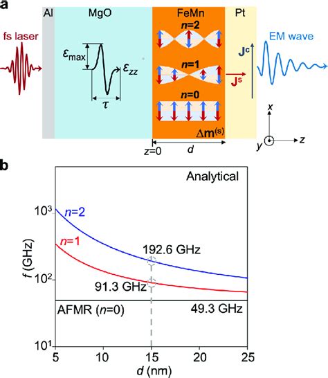 Ultrafast Magnetoacoustics In Afm Thin Films A Schematic Of Al Mgo Fe