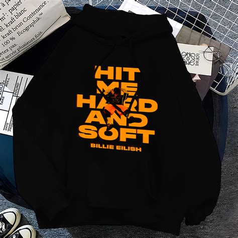 Moletom Canguru Blusa De Frio Hit Me Hard Billie Eilish Orange Pop