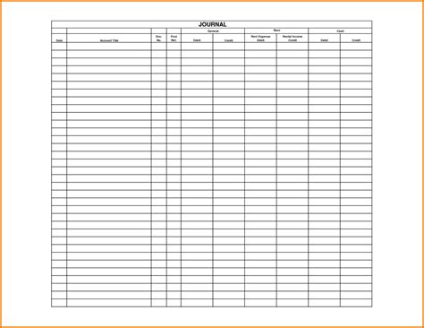 4 General Journal Template | Receipt Templates For Accounting To Accounting Journal Template ...