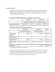 Analysis Of Selling Price And Variable Costs For Jerseys Course Hero