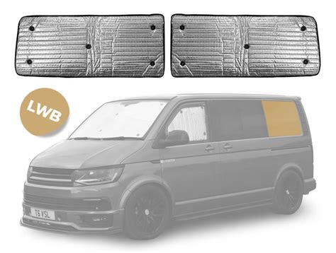 Thermal Blinds Rear Quarter LWB Window Set 2 Piece VW T5 T6 Vanstyle