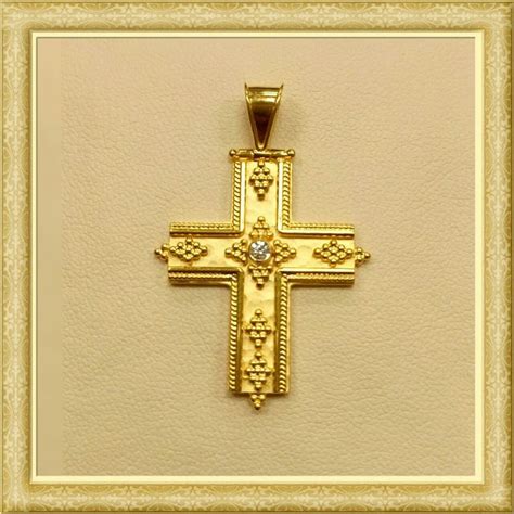 Gold Cross 18k With Diamond Gold Cross Gold Diamond